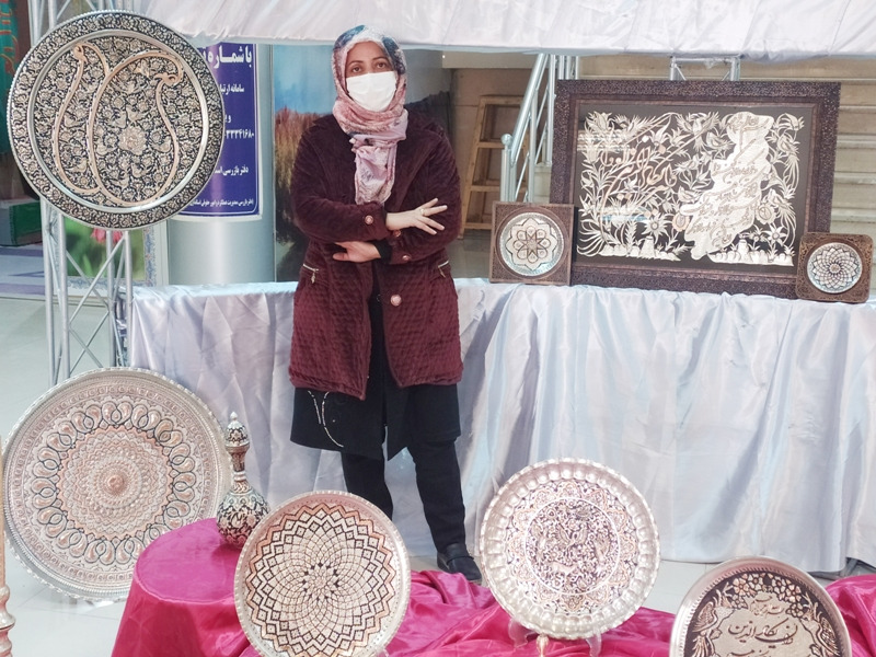 برپایی نمایشگاه محصولات قلمزنی روی مس