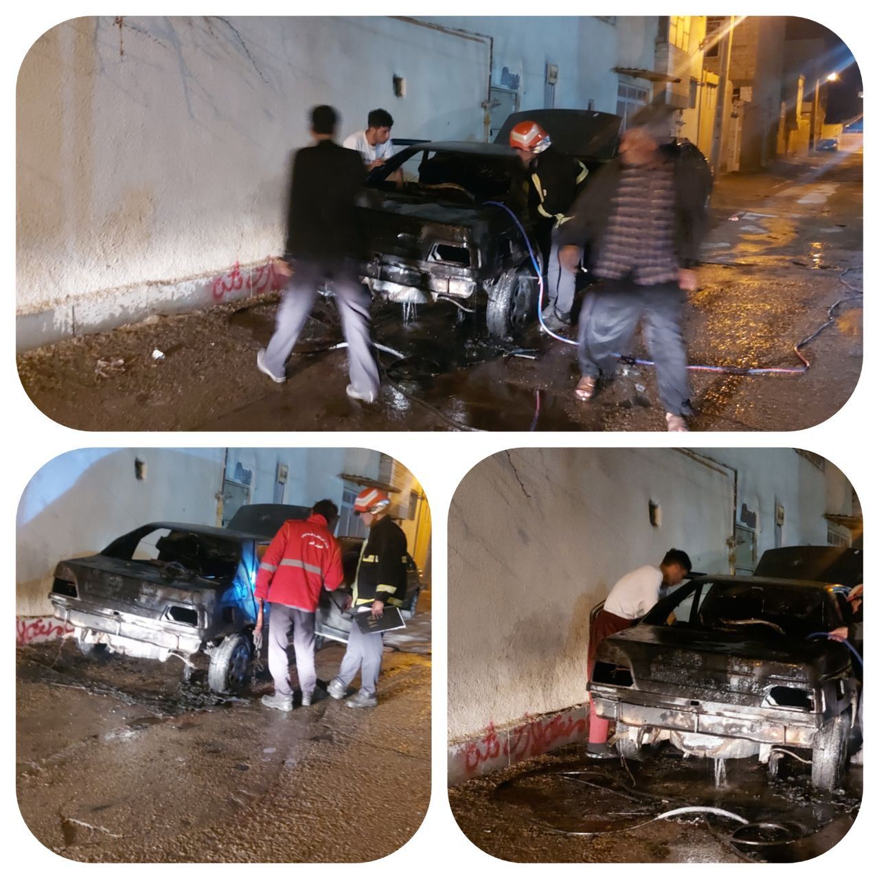 وقوع سه حادثه آتش‌سوزی در خمینی شهر