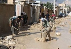 گروههای جهادی درکنار سیل زدگان رستم