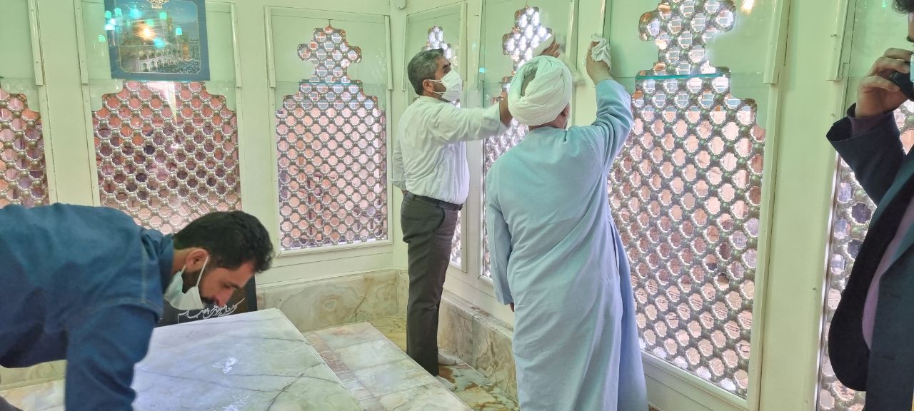 غبارروبی امامزاده سیدکافی (ع) در خضرآباد