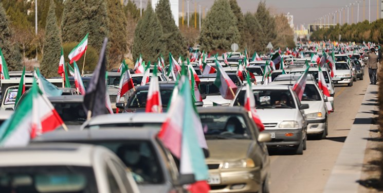 راهپیمایی ۲۲ بهمن در شهر‌های قرمز بصورت خودرویی