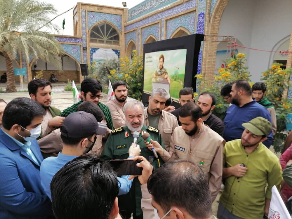 حضور سردار فدوی در یادمان شهدای هویزه