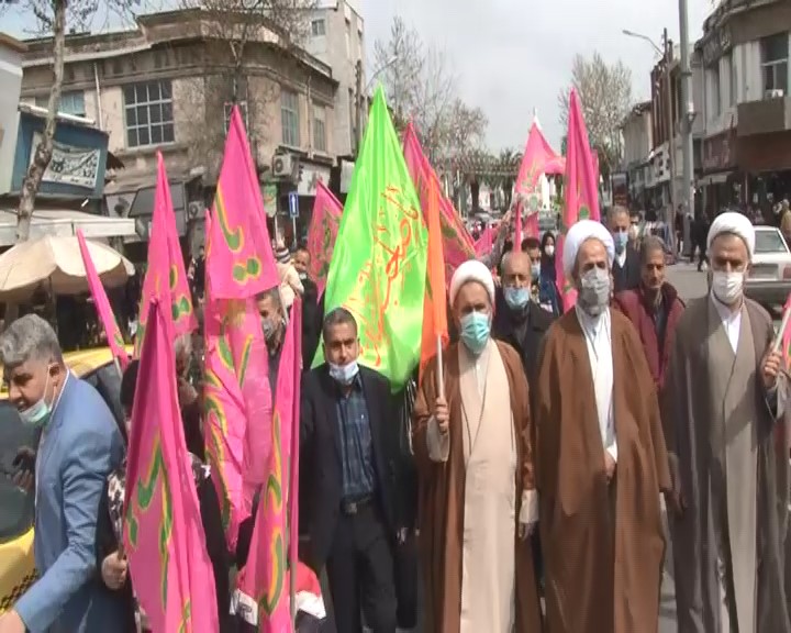 حرکت کاروان شادی مولود نیمه شعبان در قائم شهر