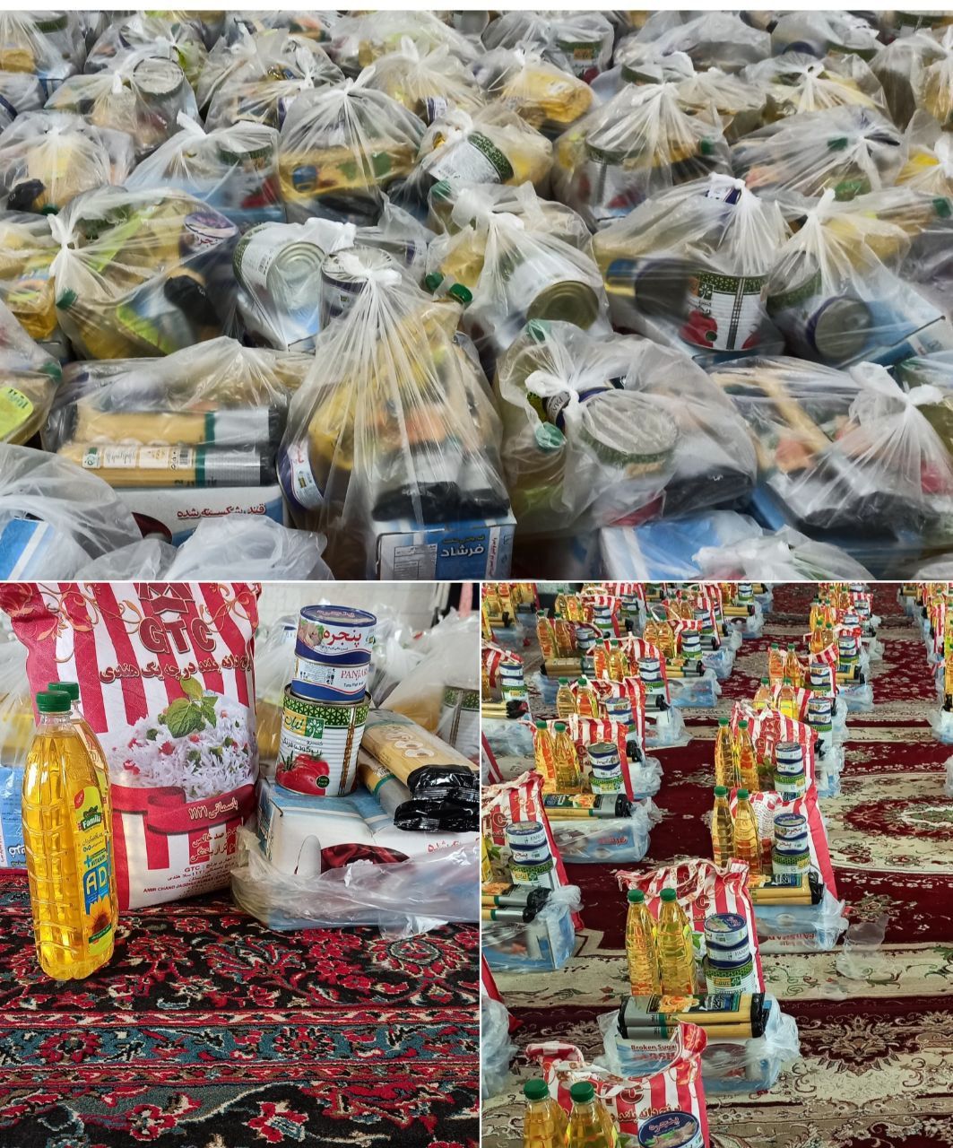 توزیع ۷۰۰ کیلو گوشت و ۶۰۰ بسته معیشتی بین خانواده های بردسکنی