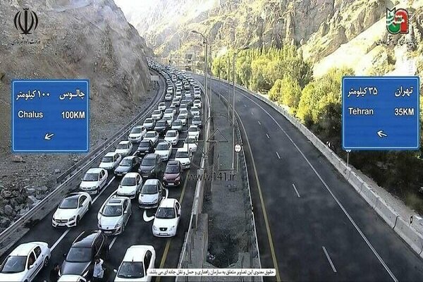 برای ششمین روز جاده چالوس از محدوده مرزن آباد یک طرفه شد