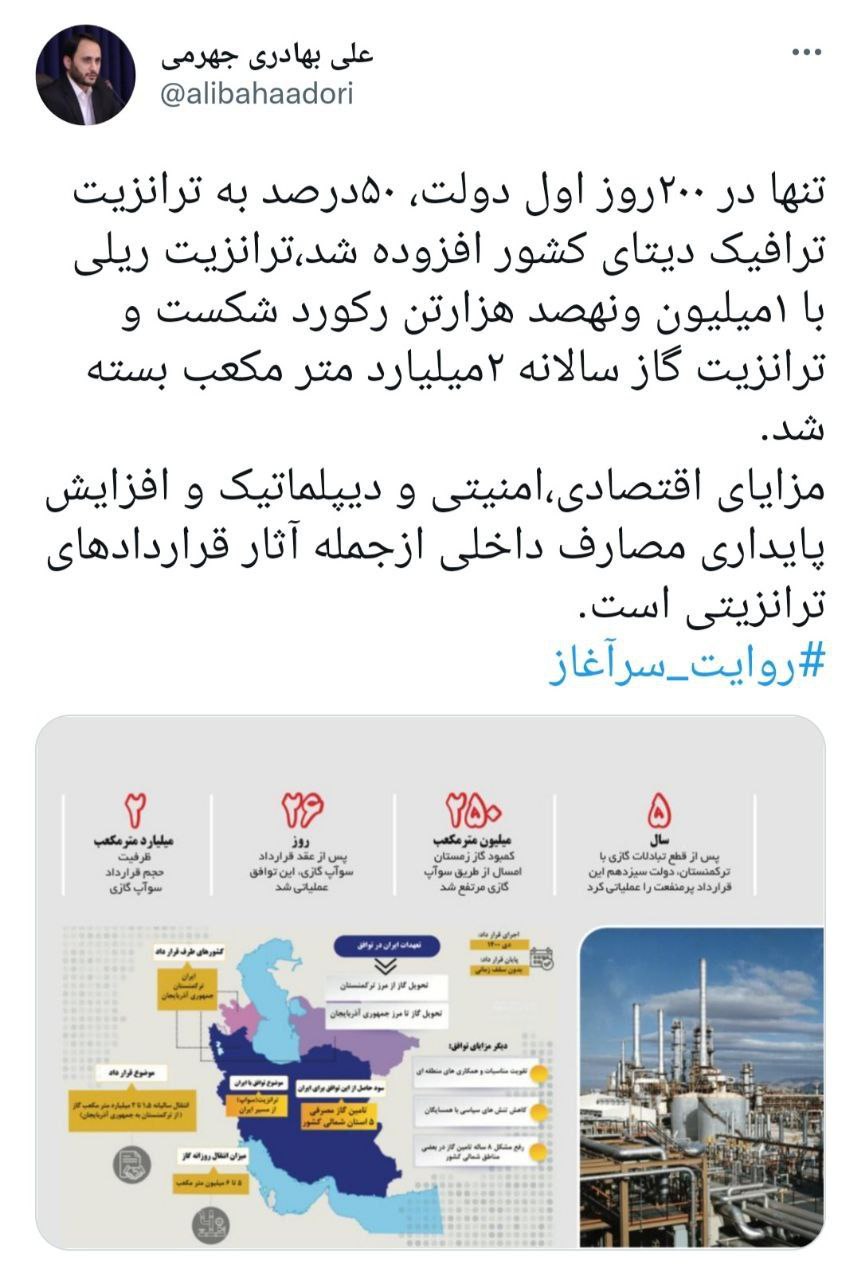 رشد۵۰ درصدی ترانزیت ترافیک دیتای کشور فقط در۲۰۰روز