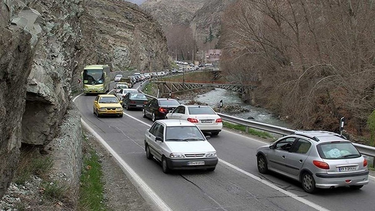 تردد عادی در جاده کرج_چالوس
