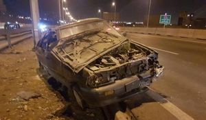 مصدومیت ۶ سرنشین پراید در حادثه واژگونی
