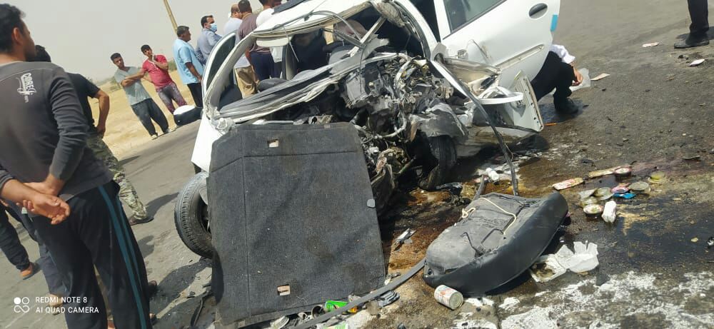 جان باختن دو نفر در حادثه رانندگی در محور اهرم به برازجان