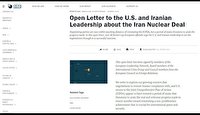 نامه ۴۳ دیپلمات سابق اروپایی برای احیای برجام