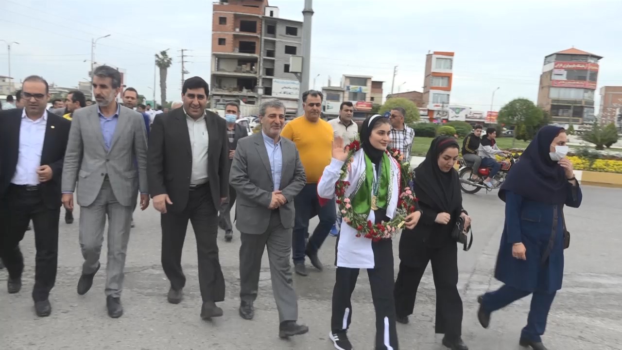 آیین استقبال از بانوی قهرمان تکواندو المپیک برزیل در بهنمیر