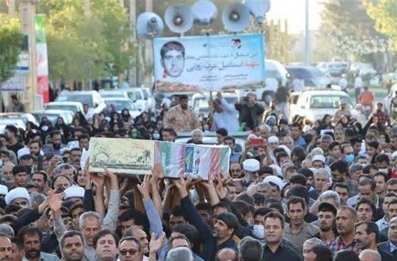 خاکسپاری پیکر شهید دفاع مقدس در زادگاهش خواف خراسان رضوی