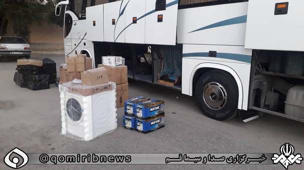 توقیف اتوبوس‌های حامل لوازم خانگی قاچاق