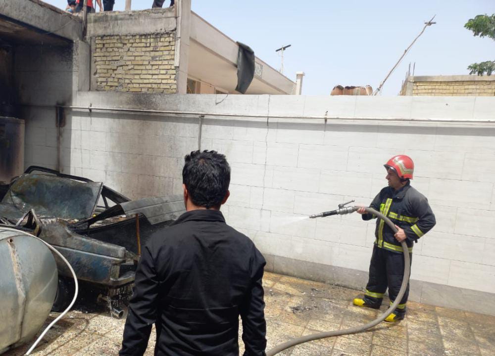 انفجار خودرو در دزفول به علت نشت ال پی جی