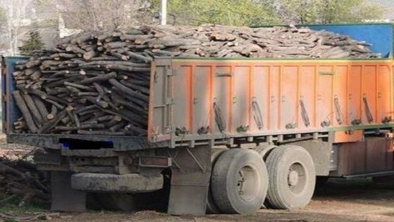 توقیف ۲ کامیون حامل گندم و چوب قاچاق در ابهر