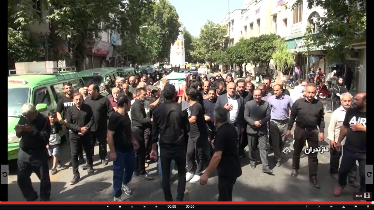 تشییع پیکر جانباز ۷۰ درصد در ساری فیلم