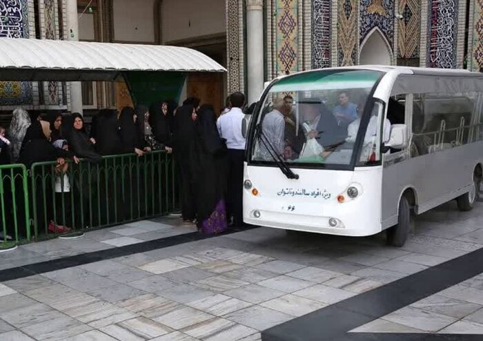 ده ها دستگاه زائر بر برقی در خدمت زائران امام رضا علیه السلام