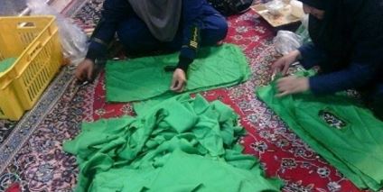 تهیه لباسهای متبرک حضرت علی اصغر( ع) در یزد