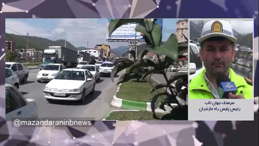 ترافیک عادی و روان در جاده های مازندران