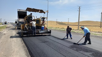 اجرای طرح روکش آسفالت جاده مراغه ـ هشترود